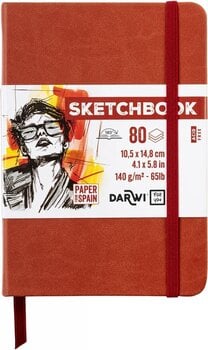 Blok za skiciranje Darwi Dfy Blok za crtanje 80 A6 140 g Terracotta - 1