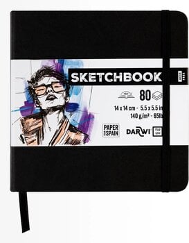 Blok za skiciranje Darwi Dfy Blok za crtanje 80 14 x 14 cm 140 g Black - 1