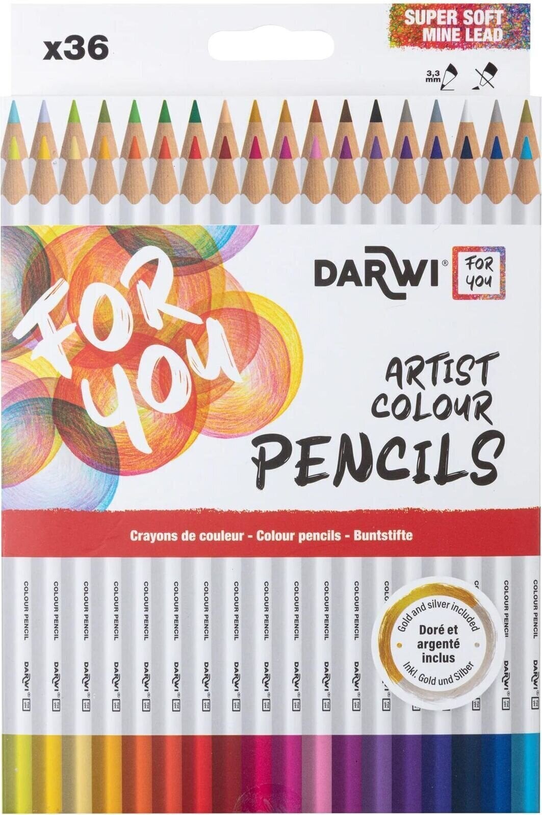 Creion colorat Darwi Dfy Set creioane colorate 36 Bucăți