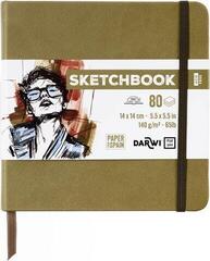 Skizzenbuch Darwi Dfy Skizzenbuch 80 14 x 14 cm 140 g Khaki