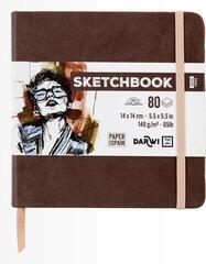 Skizzenbuch Darwi Dfy Skizzenbuch 80 14 x 14 cm 140 g Brown