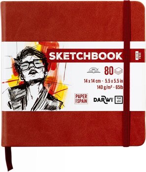 Blok za skiciranje Darwi Dfy Blok za crtanje 80 14 x 14 cm 140 g Terracotta - 1