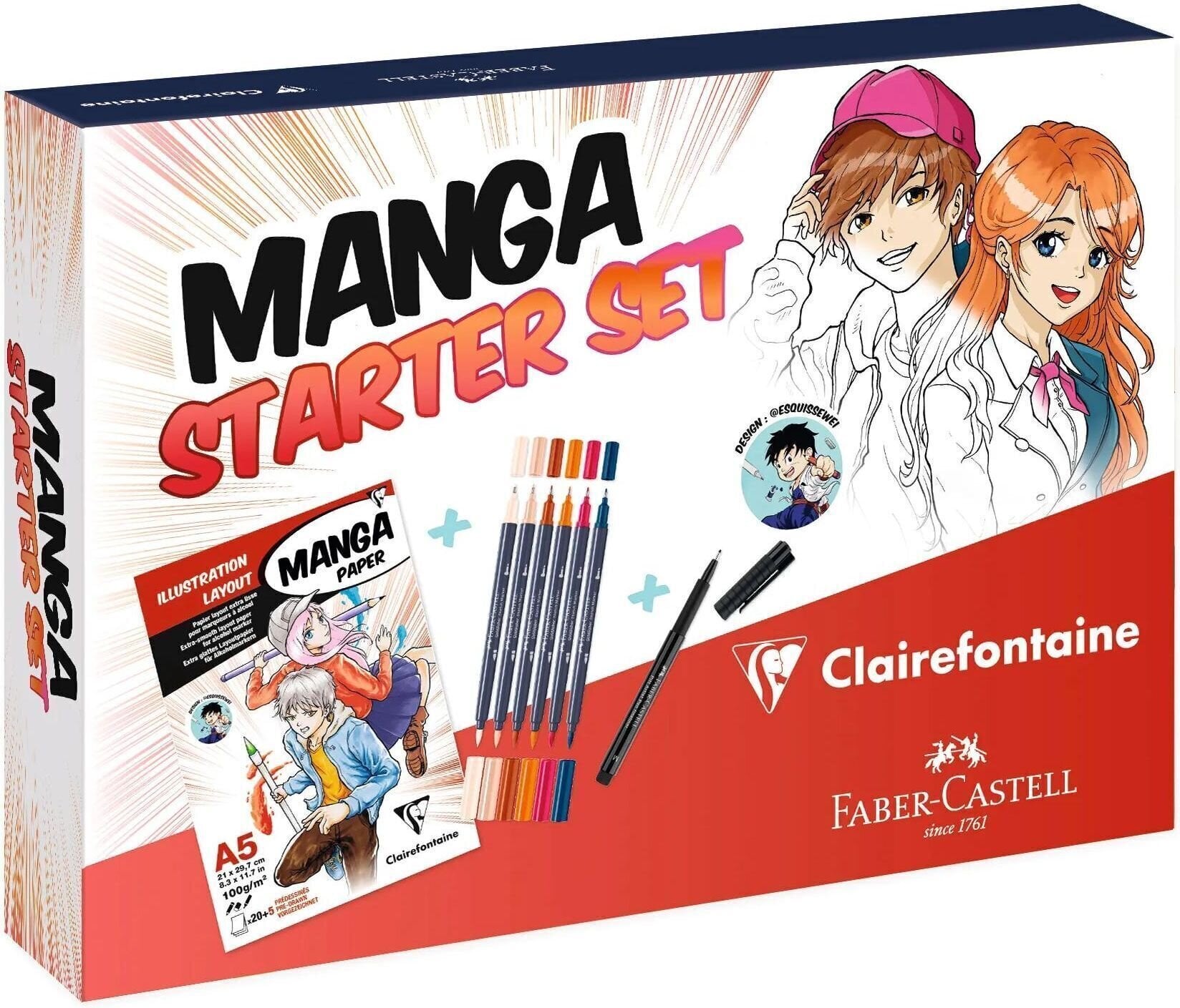 флумастери
 Clairefontaine Manga Starter Set Арт комплект A5