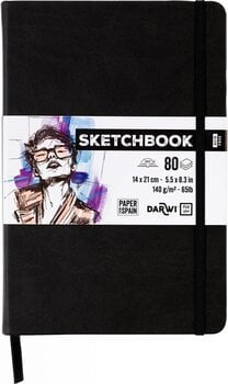 Skizzenbuch Darwi Dfy Skizzenbuch 80 14 x 21 cm 140 g Black - 1