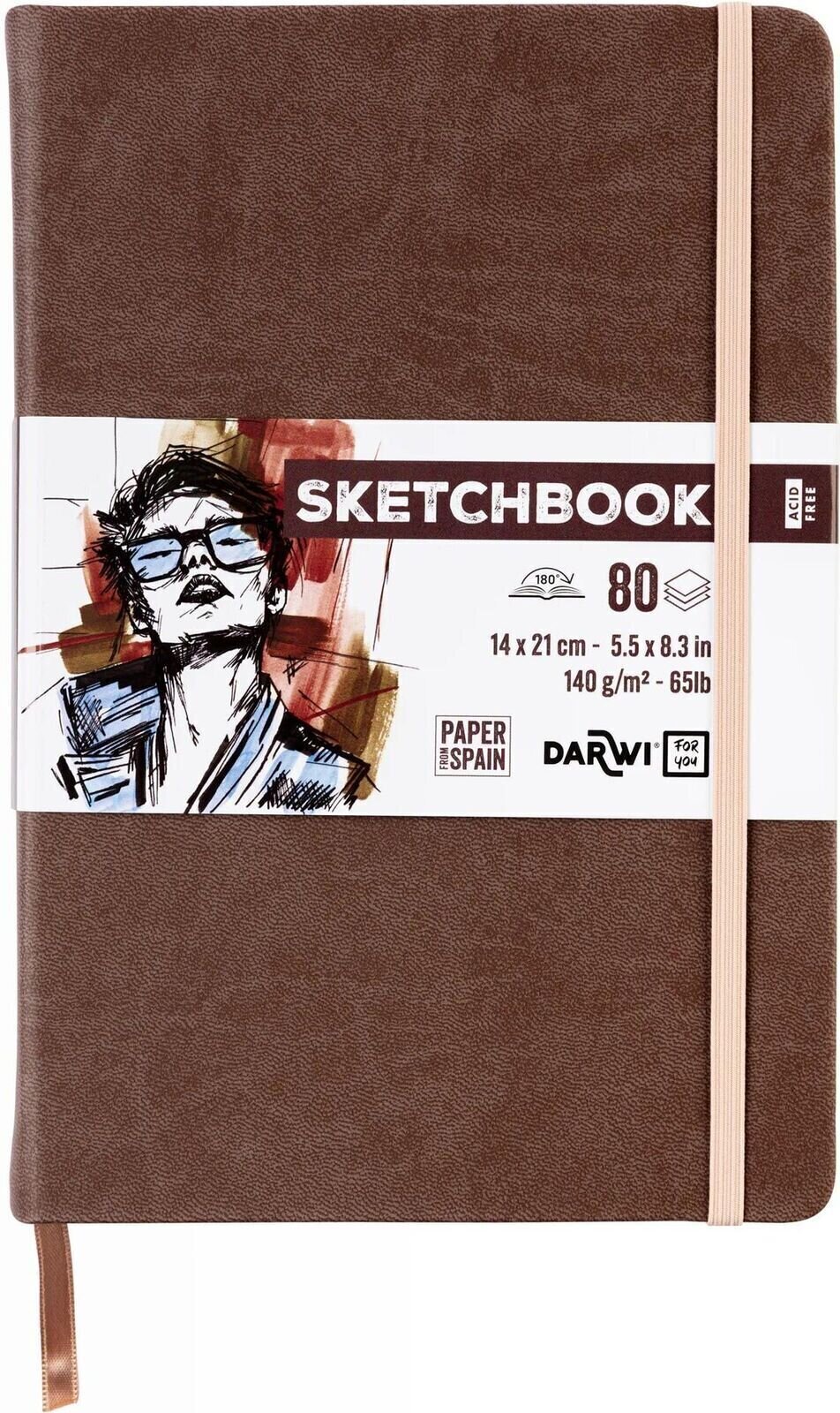 Skizzenbuch Darwi Dfy Skizzenbuch 80 14 x 21 cm 140 g Brown