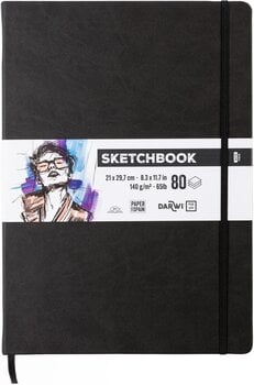 Skizzenbuch Darwi Dfy Skizzenbuch 80 A4 140 g Black - 1