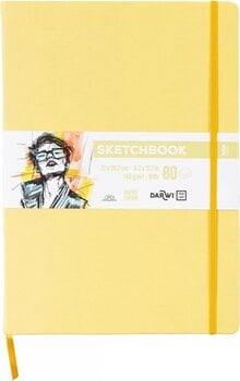 Skizzenbuch Darwi Dfy Skizzenbuch 80 A4 140 g Soft Yellow - 1