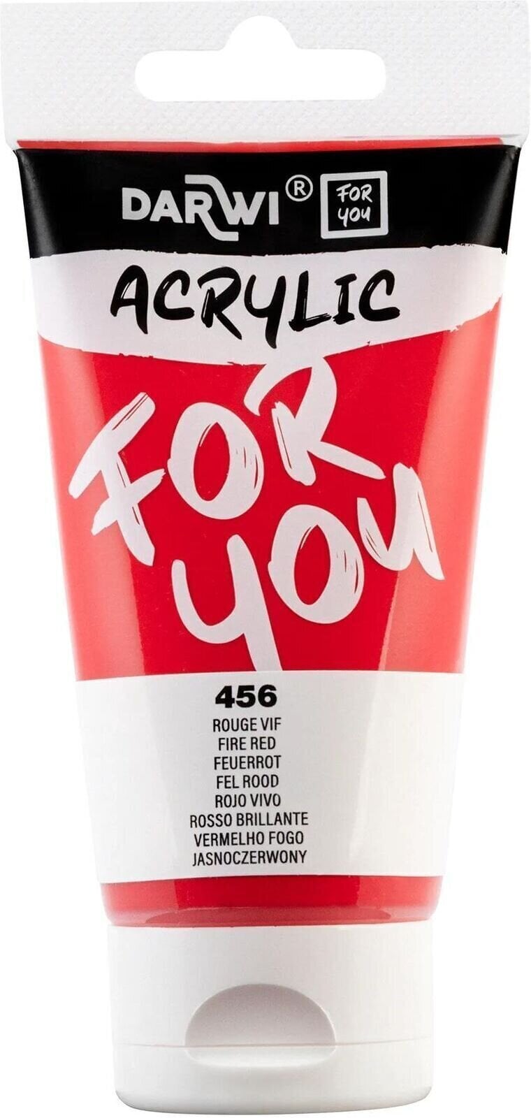 Akryylimaali Darwi Dfy Akryylimaali Fire Red 75 ml 1 kpl