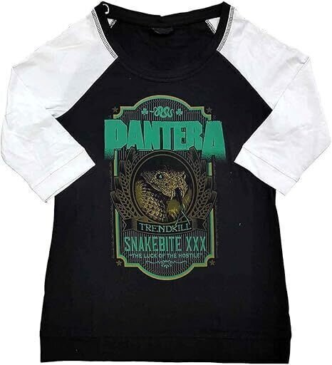 T-Shirt Pantera Snakebit XXX Label Black & White 2XL Ladies T-Shirt