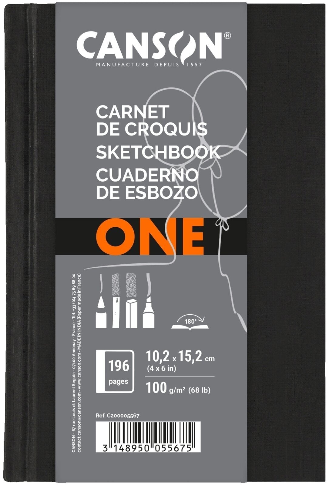 Blok za skiciranje Canson Art Book Blok za crtanje 98 10,2x15,2 cm 100 g