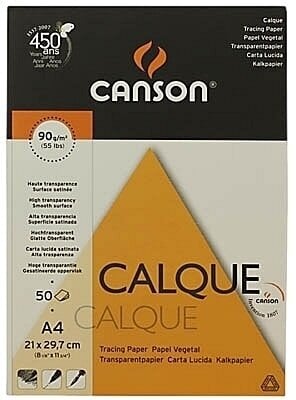 Blok za skiciranje Canson Calque Satin Скетцхбоок 20 A4 50 g