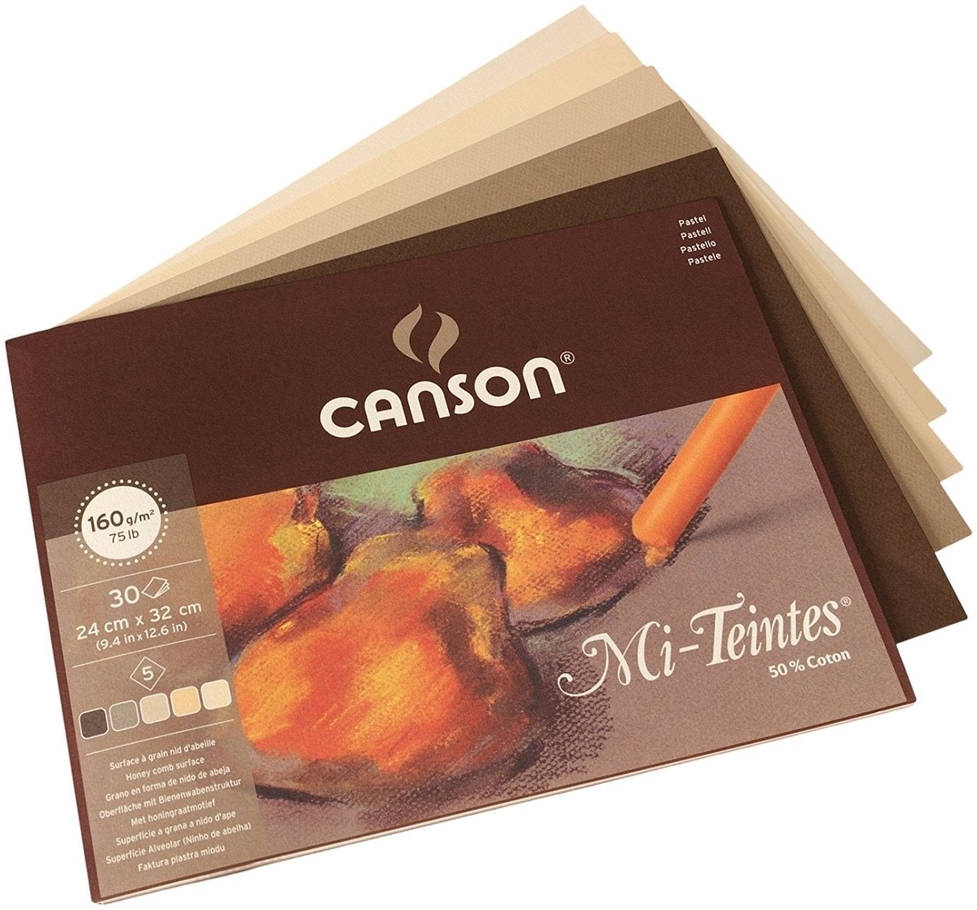 Blok za skiciranje Canson Mi-Teintes Blok za crtanje 16 32x41 cm 160 g Earth