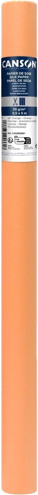 Barvni papirji Canson Tissue 50x500 cm Orange 58 20 g Barvni papirji