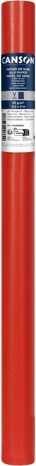 Papir u boji Canson Tissue 50x500 cm Red 06 20 g Papir u boji