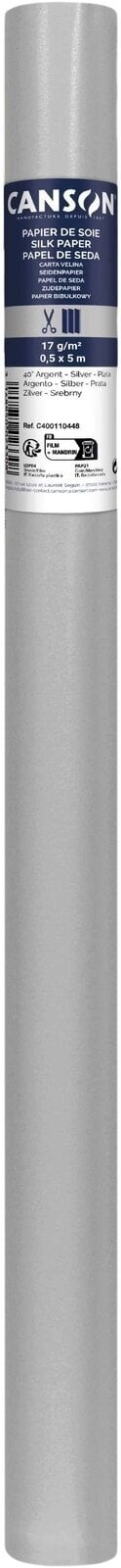Värviline paber Canson Tissue 50x500 cm Silver 40 17 g Värviline paber