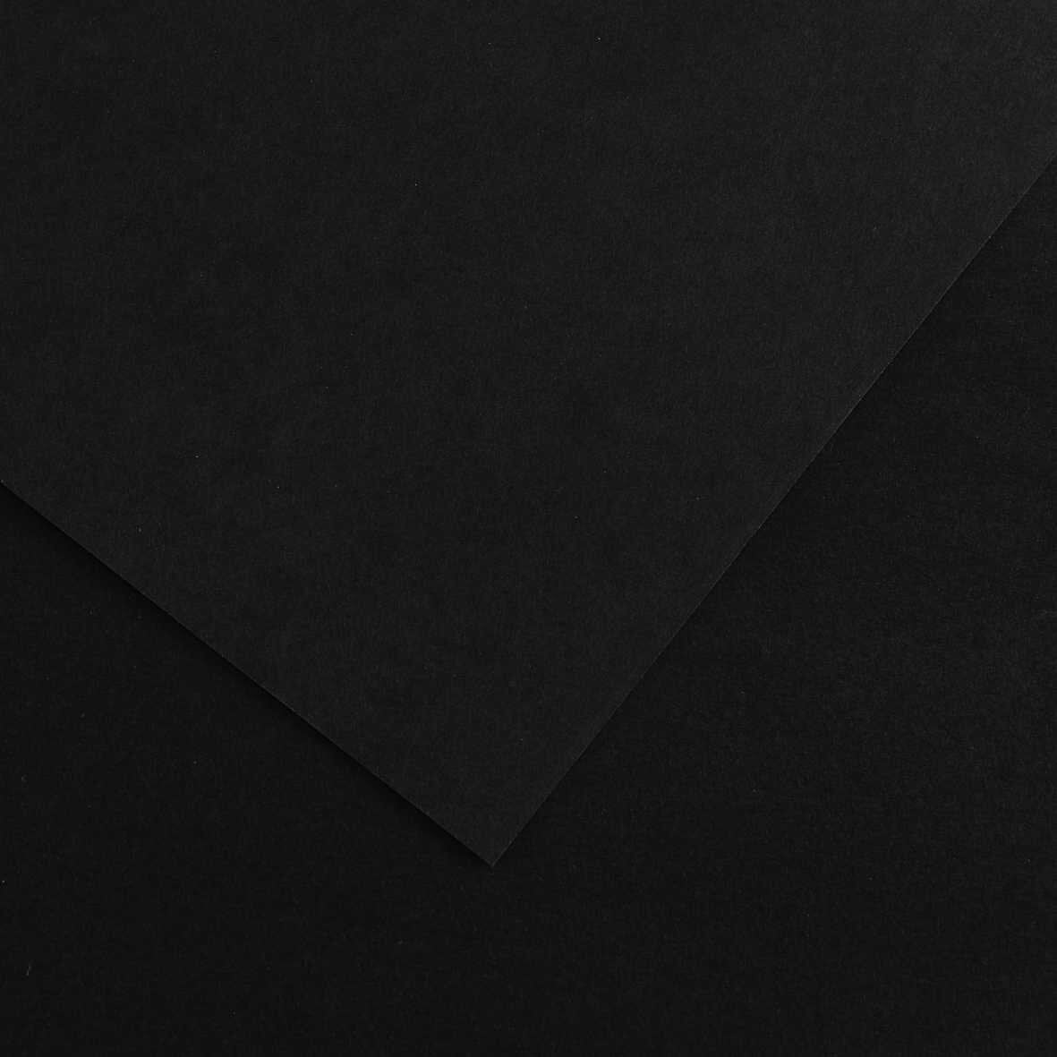 Farvet papir Canson Vivaldi 50x65 cm Black 38 240 g Farvet papir