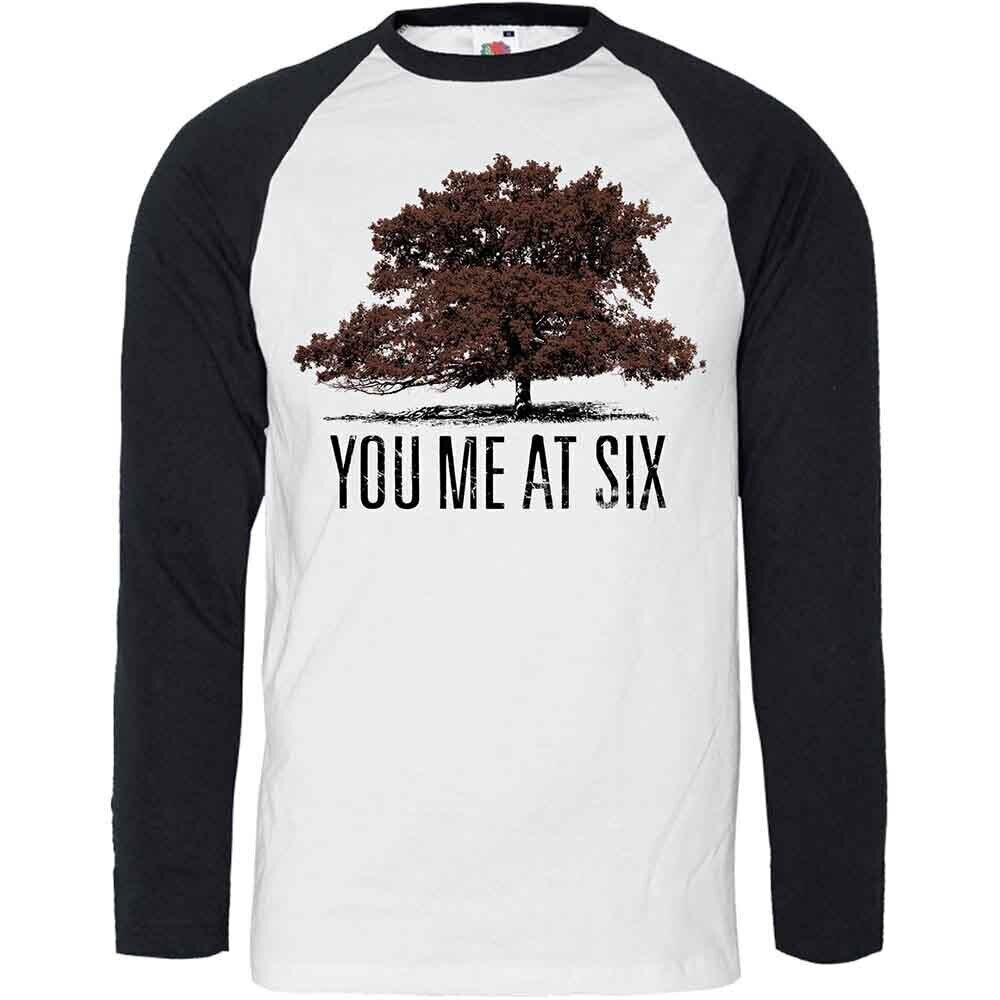 Skjorte You Me At Six Tree Raglan White & Black S Skjorte