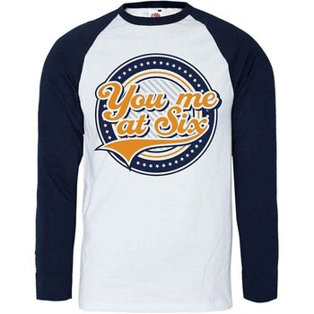 T-shirt You Me At Six Crest Raglan Navy Blue & White 2XL T-shirt - 1