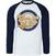T-shirt You Me At Six Crest Raglan Navy Blue & White 2XL T-shirt