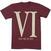 T-shirt You Me At Six Roman VI Maroon Red XL T-shirt