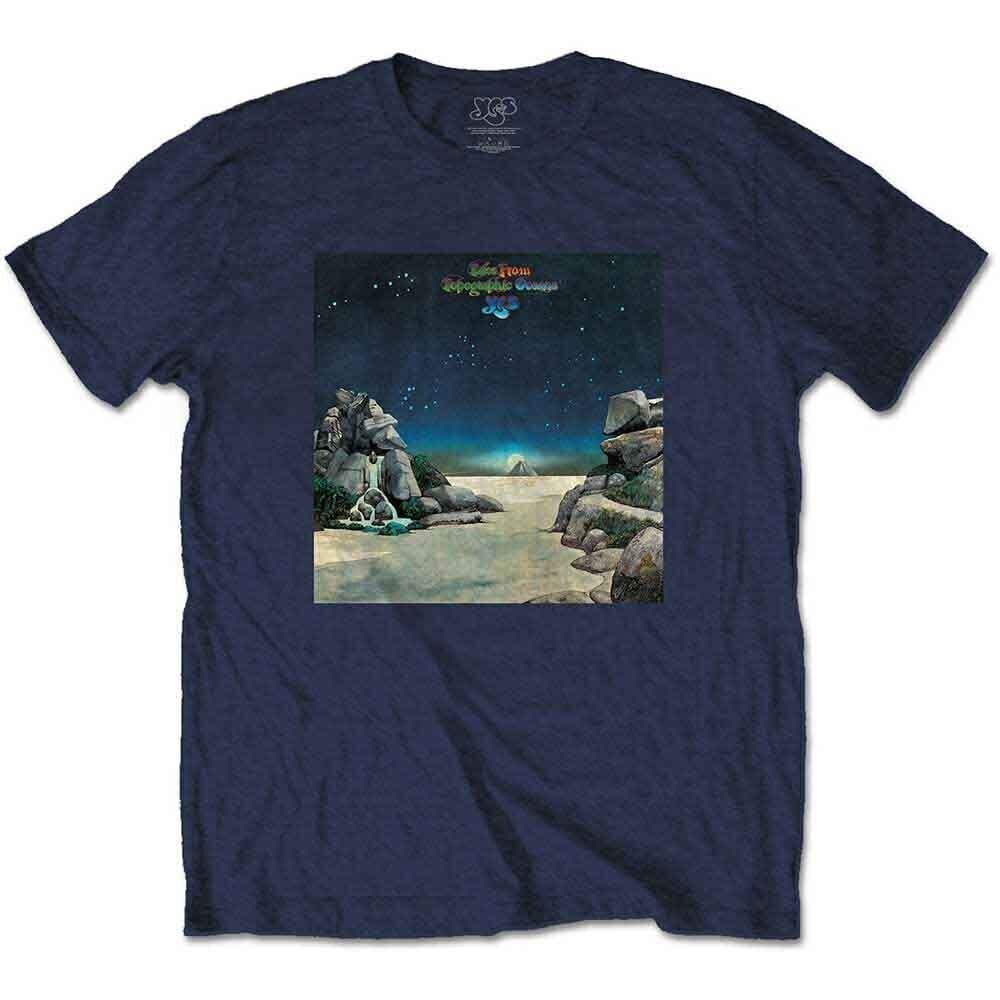 T-shirt Yes Topographic Oceans Navy Blue 2XL T-shirt