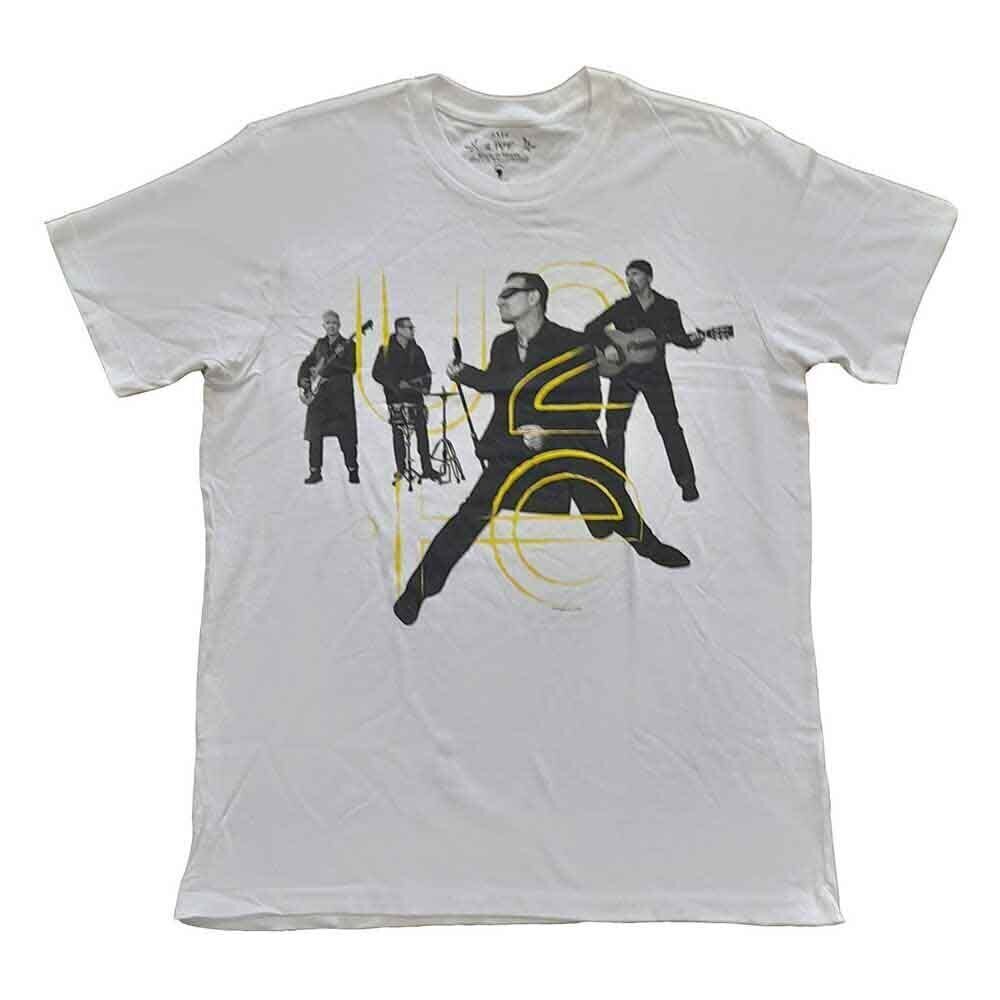 T-shirt U2 Live Action (Back Print & Ex-Tour) White M T-shirt