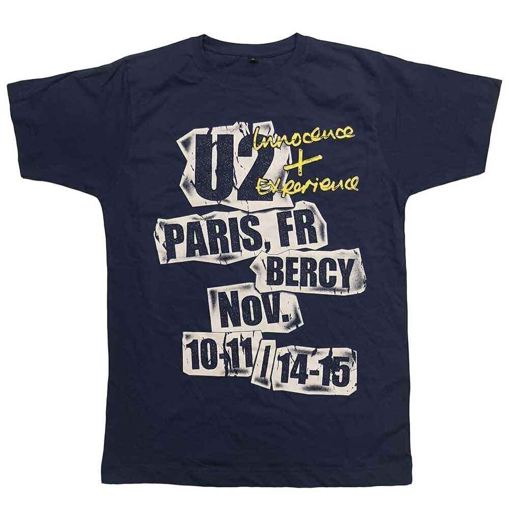 T-shirt U2 I+E Paris Event 2015 (Ex-Tour) Light Navy Blue M T-shirt