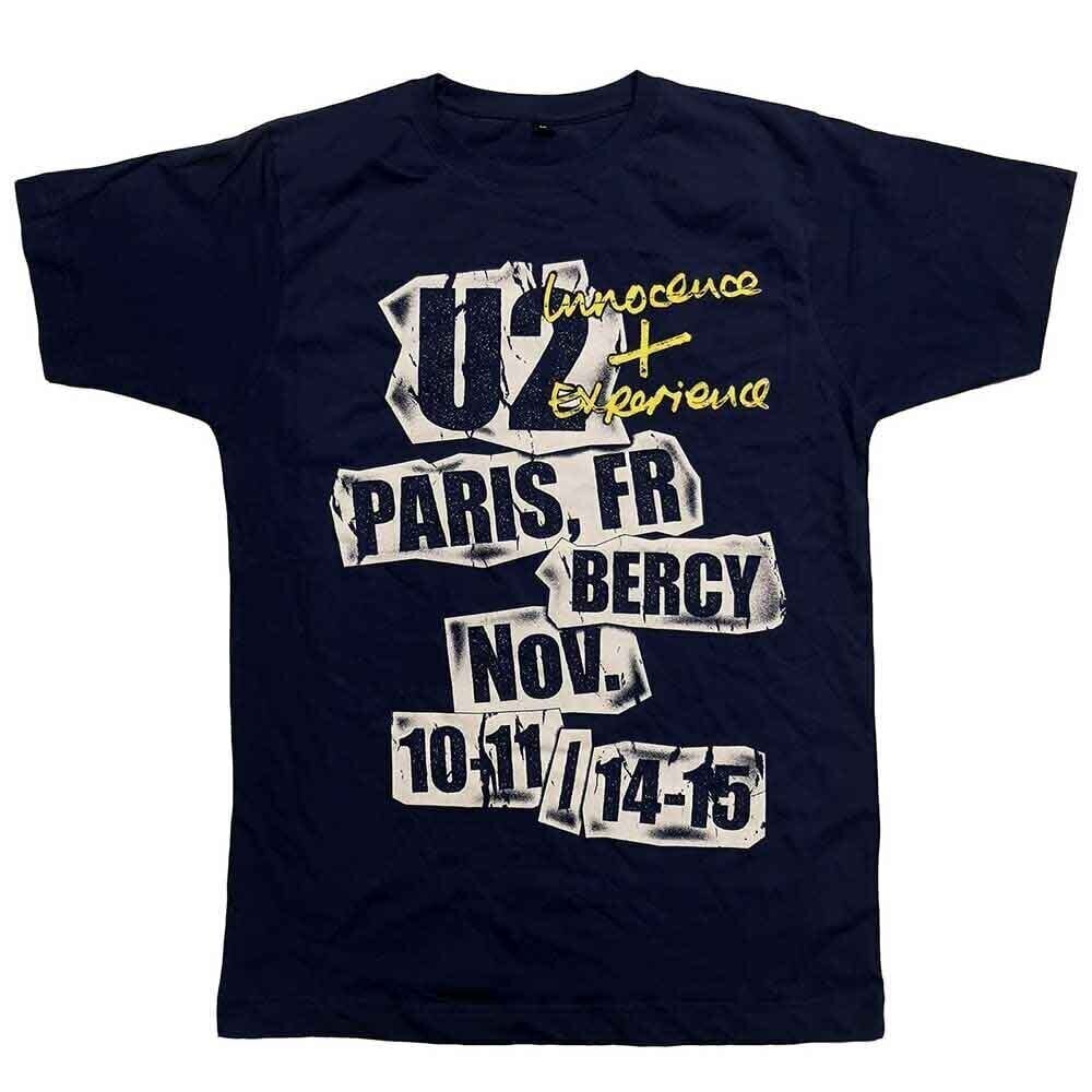 T-shirt U2 I+E Paris Event 2018 (Ex-Tour) Dark Navy Blue 2XL T-shirt