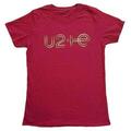 U2 I+E 2015 Tour Dates (Back Print & Ex-Tour) Maroon Red L Shirt