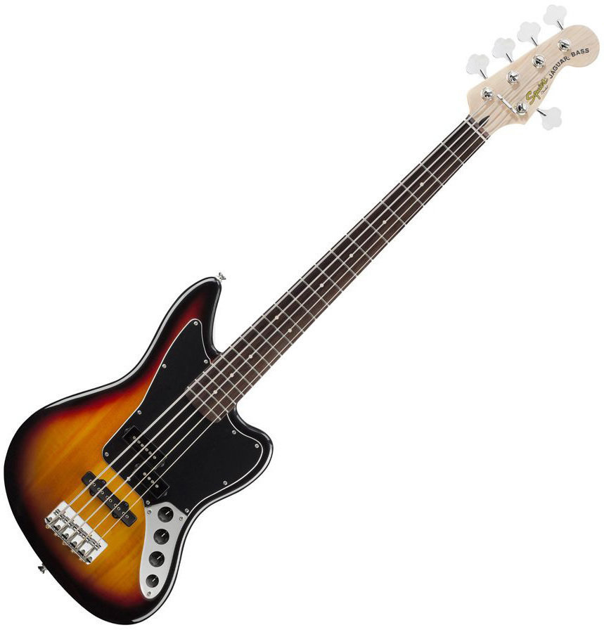 5-snarige basgitaar Fender Squier Vintage Modified Jaguar Bass V Special RW 3-Color Sunburst