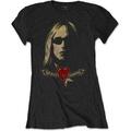 Tom Petty & The Heartbreakers Shades & Logo (Soft Hand Inks) Black L Naiste T-särk