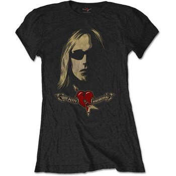 T-shirt Tom Petty & The Heartbreakers Shades & Logo (Soft Hand Inks) Black XL Feminino T-shirt - 1