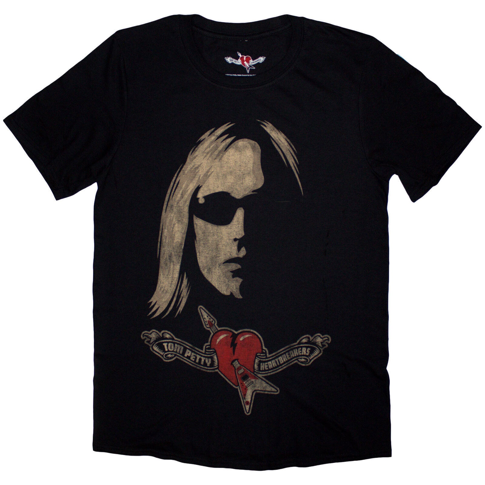T-särk Tom Petty & The Heartbreakers Shades & Logo (Soft Hand Inks) Black S T-särk