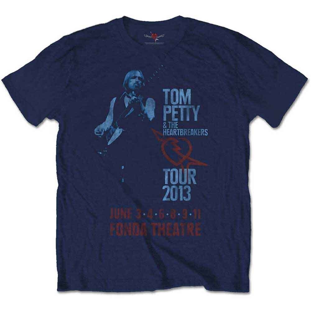 T-Shirt Tom Petty & The Heartbreakers Fonda Theatre (Soft Hand Inks) Navy Blue L T-Shirt