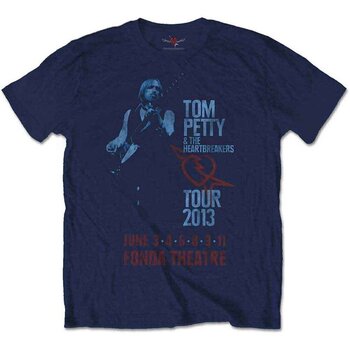 T-Shirt Tom Petty & The Heartbreakers Fonda Theatre (Soft Hand Inks) Navy Blue L T-Shirt - 1
