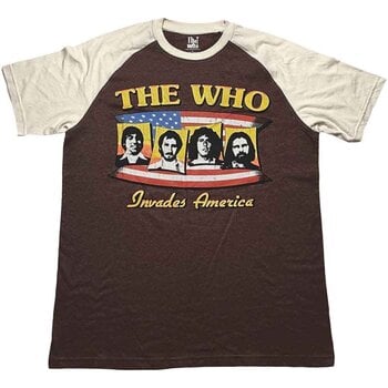 T-shirt The Who Invades America Raglan Brown & Natural 2XL T-shirt - 1
