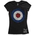 The Who Target Distressed Black S Damen T-Shirt