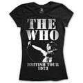 The Who British Tour 1973 Black S Donna Maglietta