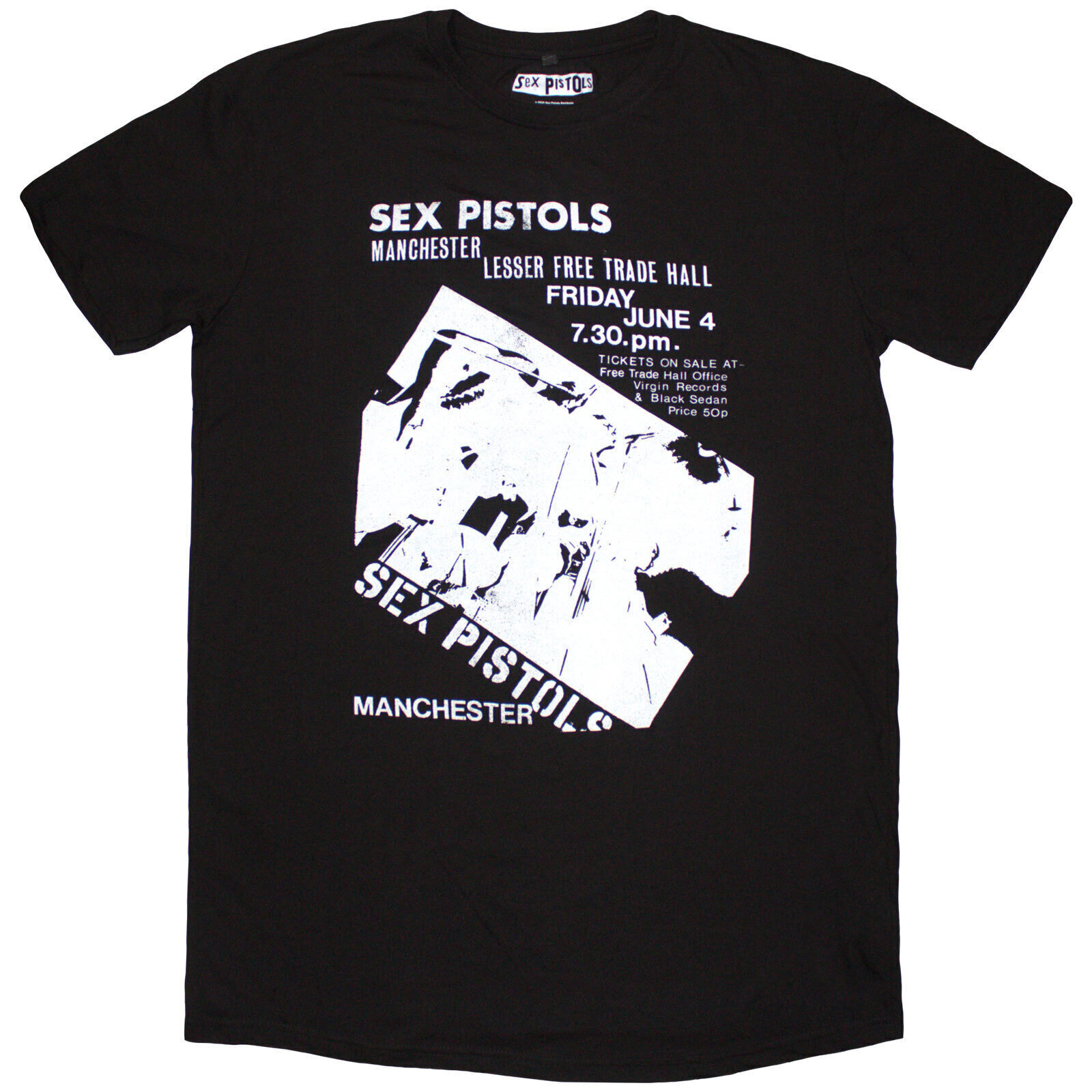 Skjorte Sex Pistols Manchester Flyer Dress Black L Dame Skjorte