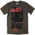 Sex Pistols Photo Collage (Stone Wash) Green M Tričko