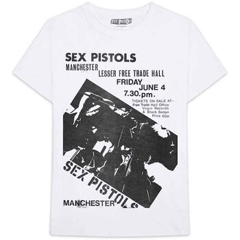 T-Shirt Sex Pistols Manchester Flyer White M T-Shirt - 1