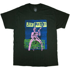 T-Shirt Sex Pistols Guitar Cartoon Green M T-Shirt