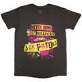 Sex Pistols NMTB Text Overlay Charcoal Grey XL T-Shirt