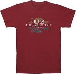 T-Shirt U2 Joshua Tree 2017 (Back Print & Ex-Tour) Red M T-Shirt