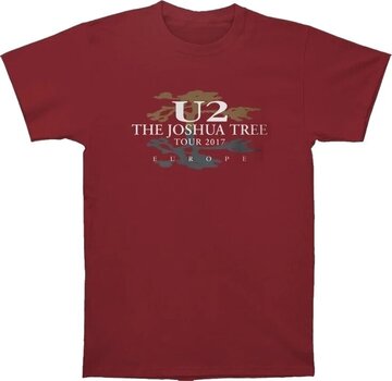 T-Shirt U2 Joshua Tree 2017 (Back Print & Ex-Tour) Red M T-Shirt - 1
