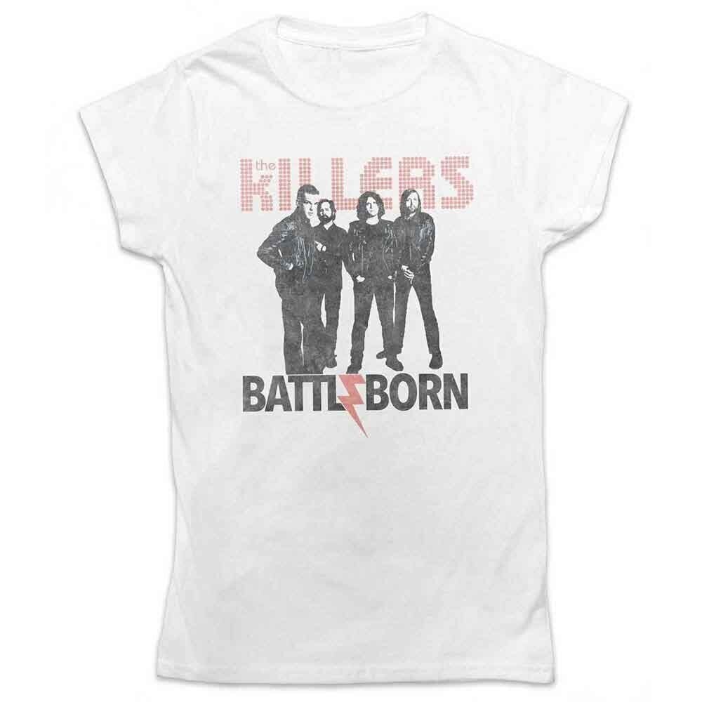 T-Shirt The Killers Battle Born White L Damen T-Shirt