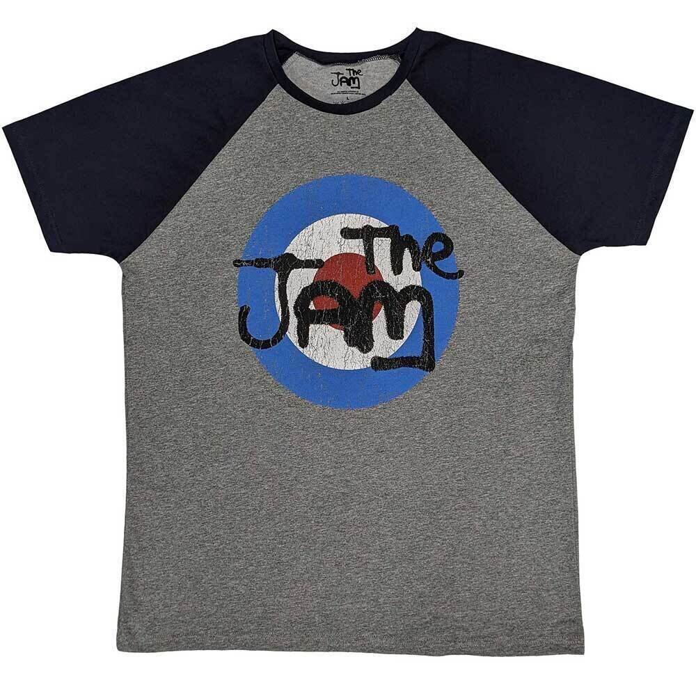 T-särk The Jam Vintage Logo Raglan Grey & Navy Blue M T-särk