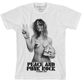 Camiseta de manga corta The Flaming Lips Peace & Punk Rock Girl White 2XL Camiseta de manga corta - 1