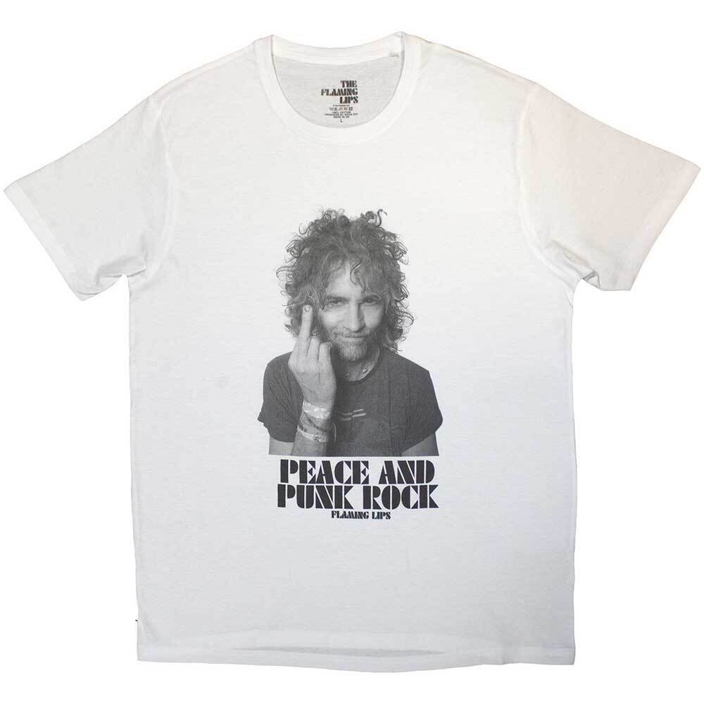 T-shirt The Flaming Lips Peace and Punk White 2XL T-shirt