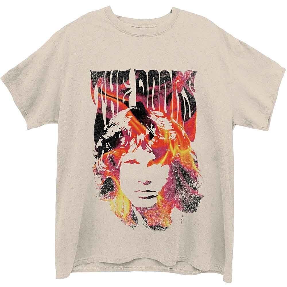 T-Shirt The Doors Jim Face Fire Natural XL T-Shirt
